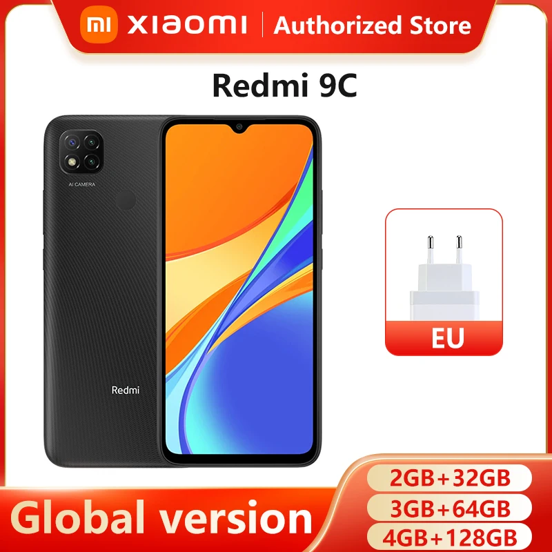 Global Version Xiaomi Redmi 9C 32GB 64GB Smartphone 6.53 Inch 13MP Triple Camera 5000mAh MTK Helio G35 Octa Core 4G Mobile Phone