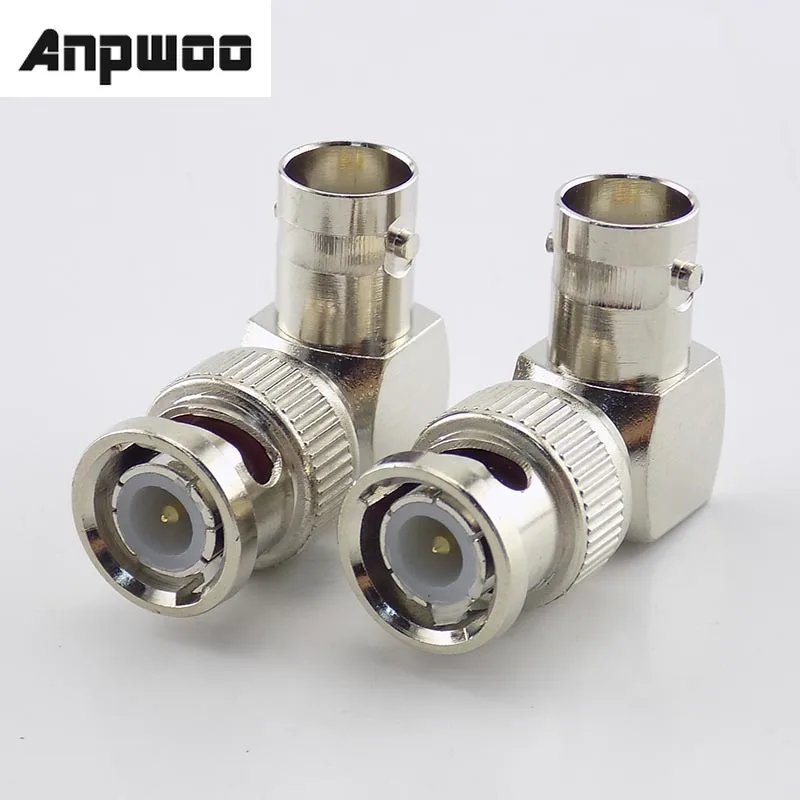 

1 Pc L-shaped BNC Male Connector Adapter Right Angle to BNC Female Jacks Adapter for CCTV Security Video Surveillance System