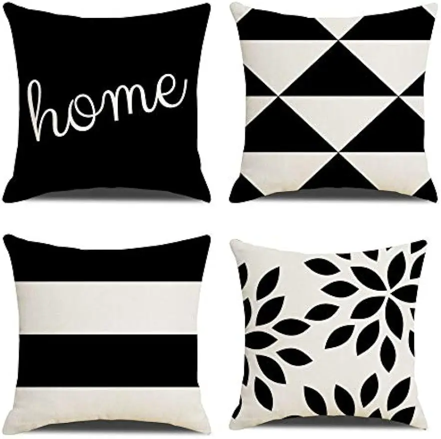 

Черная Современная декоративная наволочка с геометрическим рисунком для подушек, наволочка для дивана в гостиную, 45x45 см, домашний декор