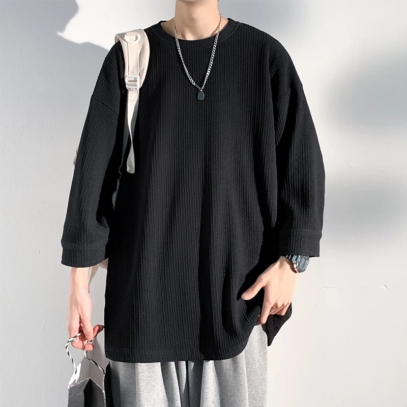 

Футболка мужская оверсайз с коротким рукавом, модная рубашка в Корейском стиле, уличная одежда в стиле хип-хоп, белый и черный цвета, на лето