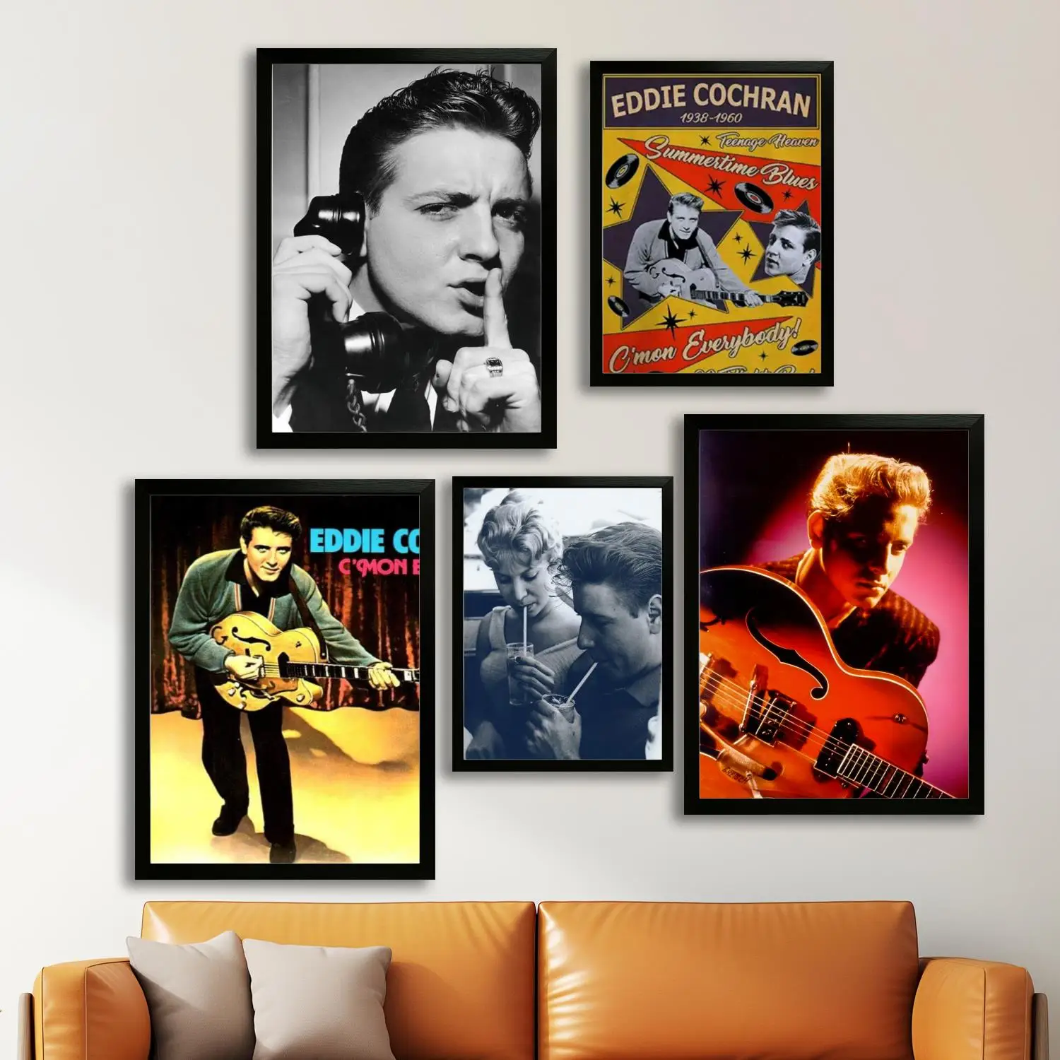 Холст Eddie Cochran постер и настенное искусство печать с картинками современный