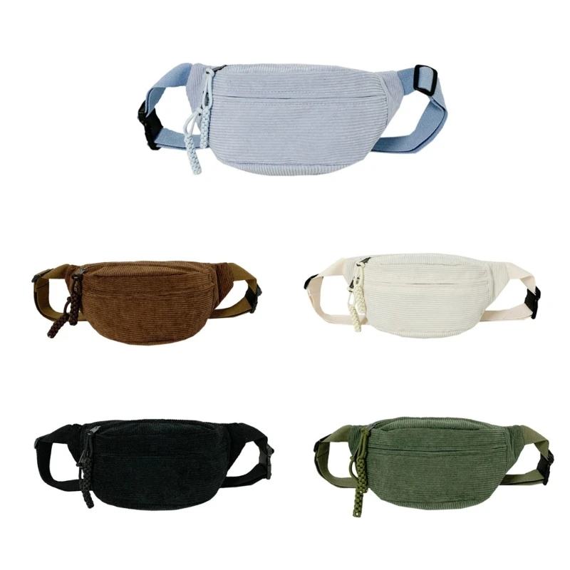 

Fashionable Corduroy Waist Bag for Women Stylish and Convenient Fanny Pack Chest Bags for Casual Outings