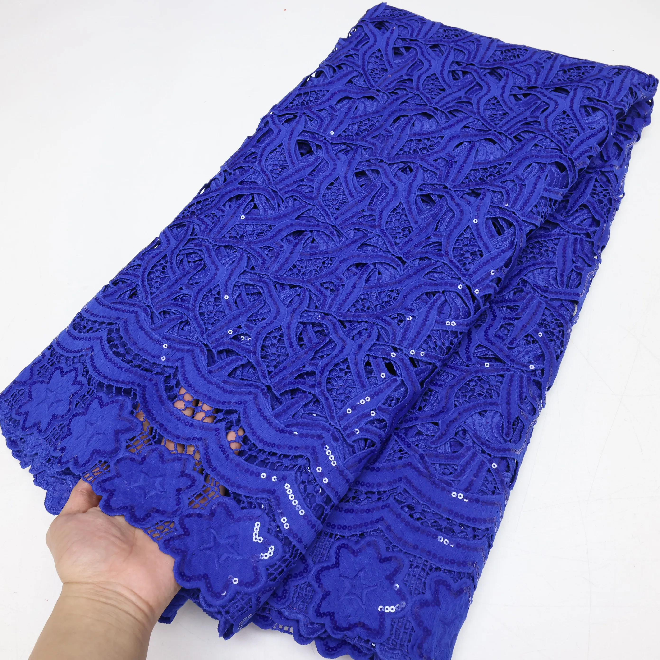 Высококачественная африканская кружевная ткань от PGC LACE 2024 элегантная сетчатая