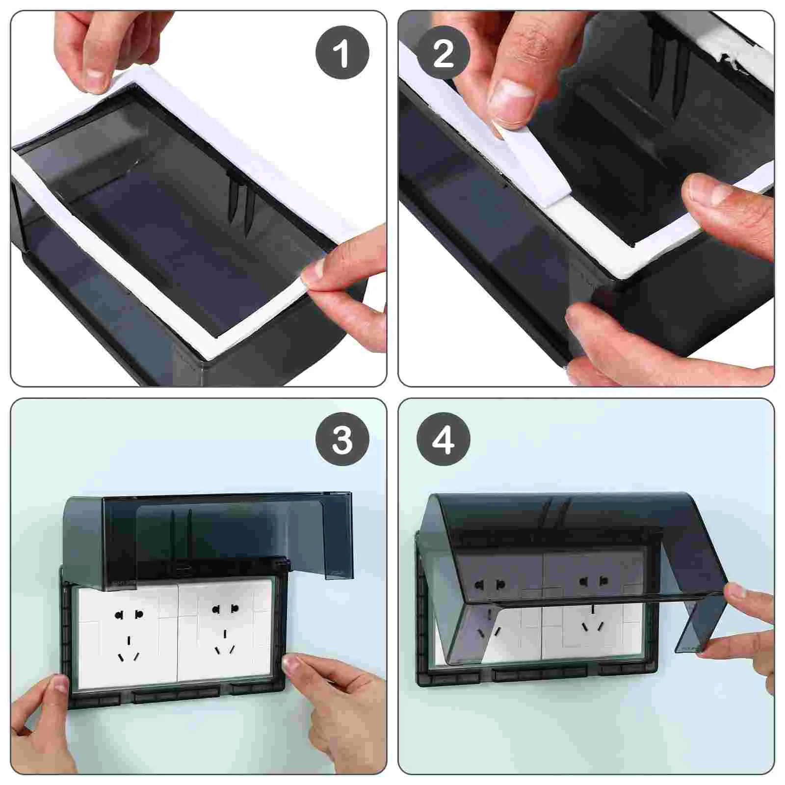 Розетка Водонепроницаемая крышка Двухпозиционный удлинитель Вилка Пластиковый