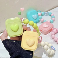 simple stereo candy color love case for apple airpods 1 2 3 pro cases cover iphone bluetooth earbuds earphone air pod pods case