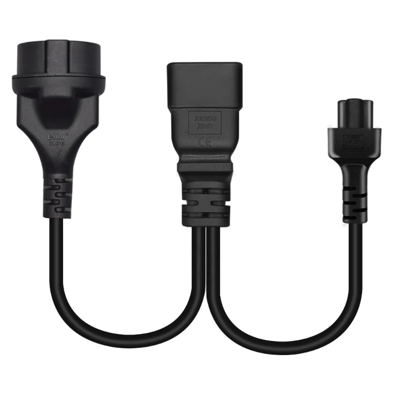 3-контактный разъем IEC320-C20 — IEC320-C5+EU4 8 мм адаптер преобразователя кабель питания