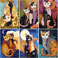 fast delivery 5d diy squareround handmade diamond painting couple cat art mural inlay embroidery mosaic cross stitch kit home