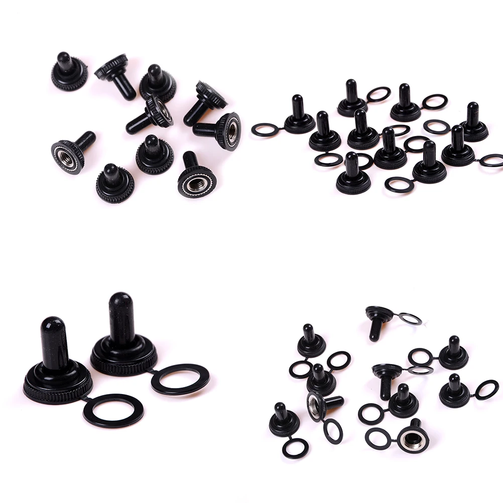 

10Pcs 12mm Rubber Rocker Toggle Switch Knob Cap Waterproof Boot Cover Electrical Switch Protection
