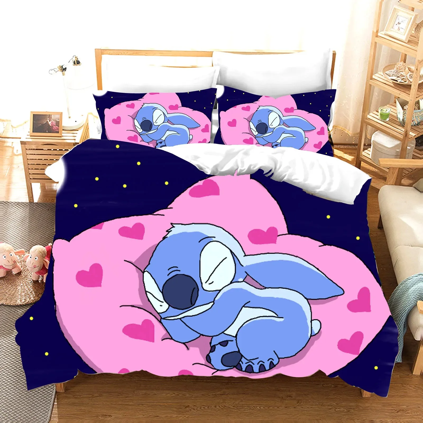 Комплект постельного белья с 3d рисунком из мультфильма пододеяльник наволочка