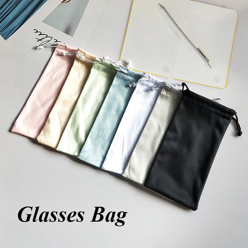 

Solid Color Stylish Drawstring Bag Spectacle Accessories Spectacle Cloth Bag Sunglasses Bag Durable Convenient Accessories