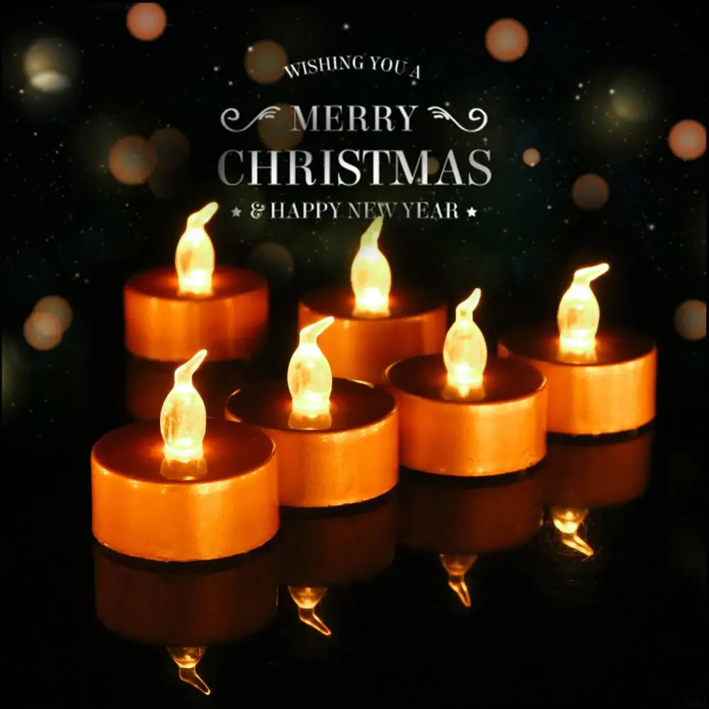 

12Pcs Tea Lights Stable Base Battery Operated Long Lasting Holiday Gift 100+ Hours Flickering Tealight Candles for Christmas