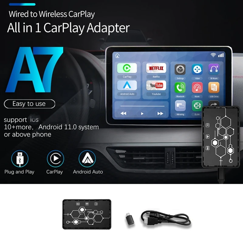 

Carplay Box проводной и беспроводной адаптер для Android