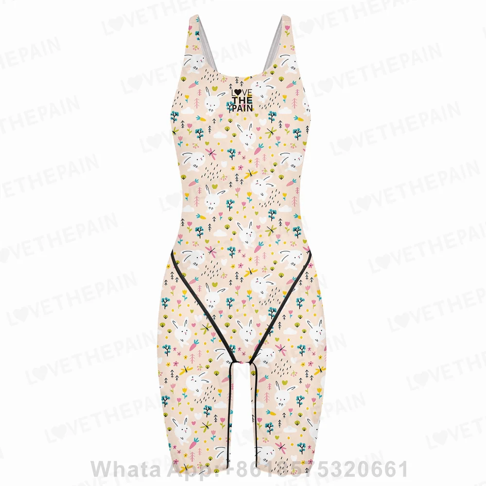 Love The Pain  One Piece Swimsuit Female Bodysuit Multifunctional Swimwear Bathing Suit Training Professional Sports Competition