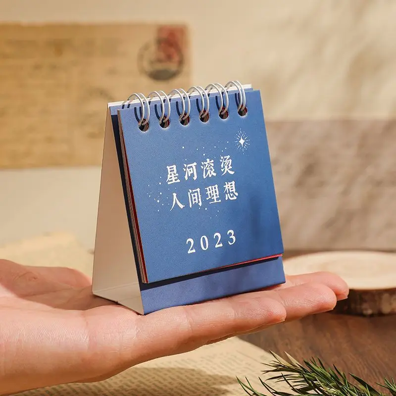 

Calendar Mini 2023 Small Desk Calendar Creative Simple Inspirational Text Memorandum Countdown Plan This Desktop Ornament