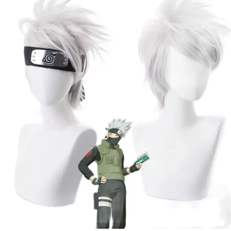 

Anime Wig Cosplay Wig Silver Anti-curled Wig Headgear Carnival Masquerade High Temperature Synthetic Heat-resistant Wig