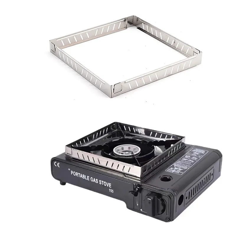 

Outdoor Gas Stove Wind Screen Foldable Wind Shield Stainless Steel Burner Screen Cooking BBQ Stove Camping Hiking Accessories