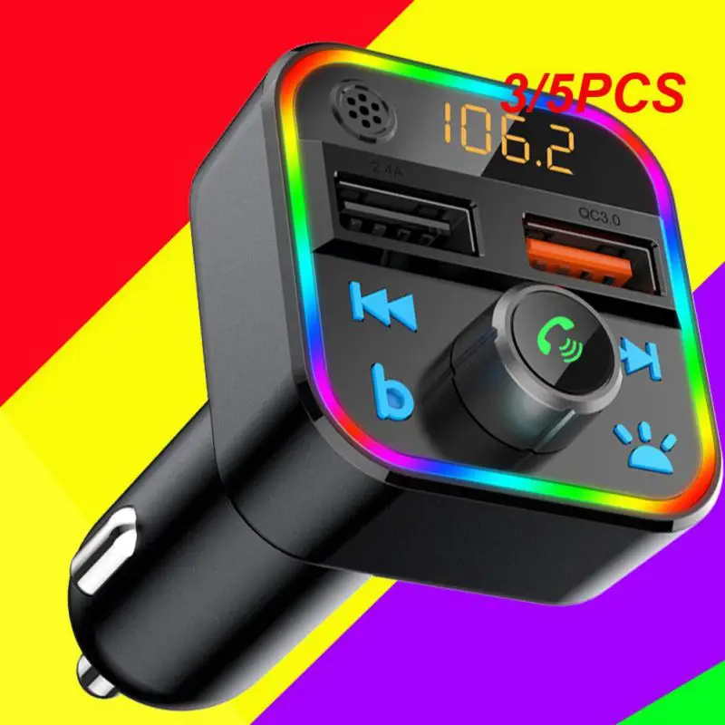 

3/5 шт., автомобильное зарядное устройство с двумя Usb-портами