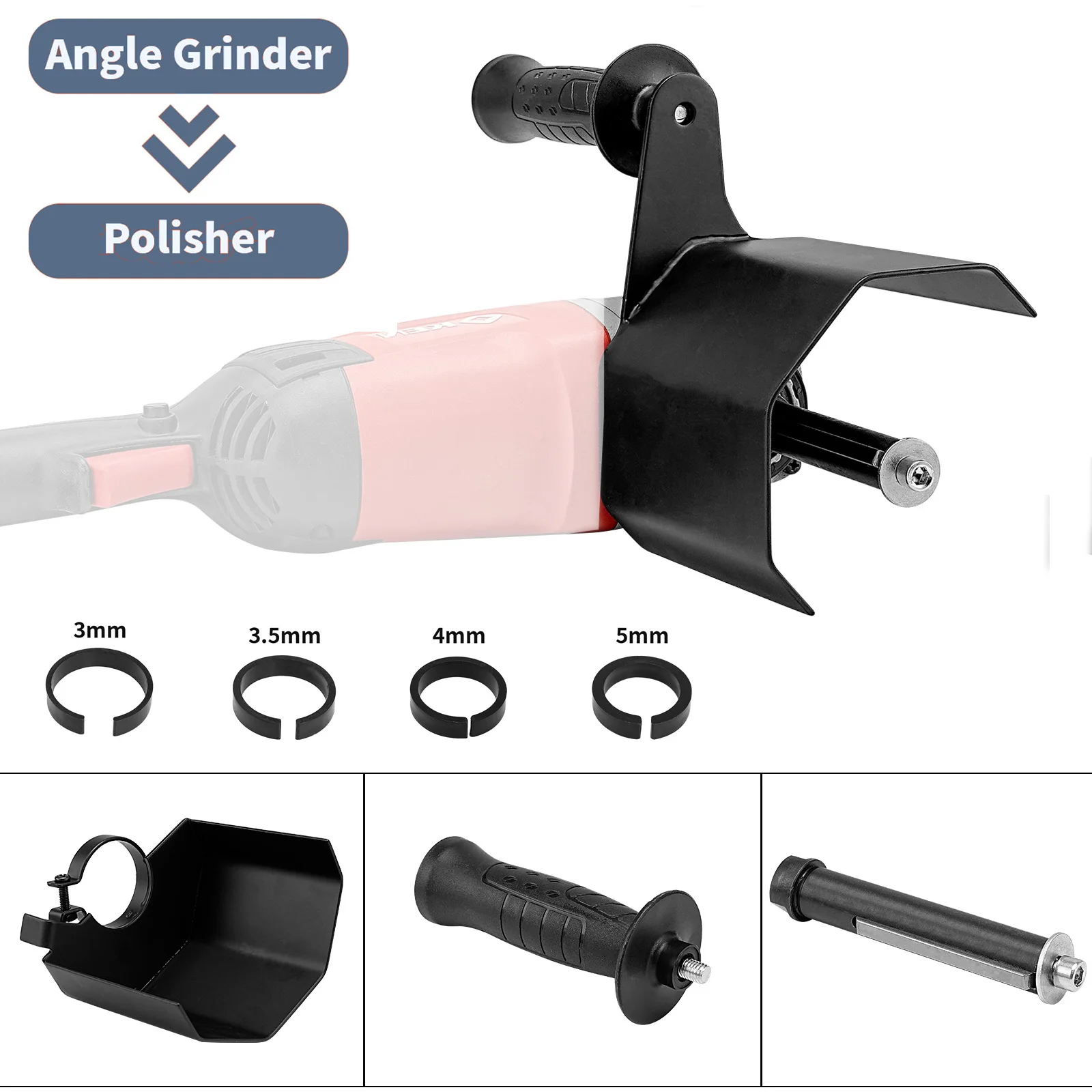 Угловая шлифовальная машина полировальная шатун ручка защитная крышка M10/M14/5/8-11