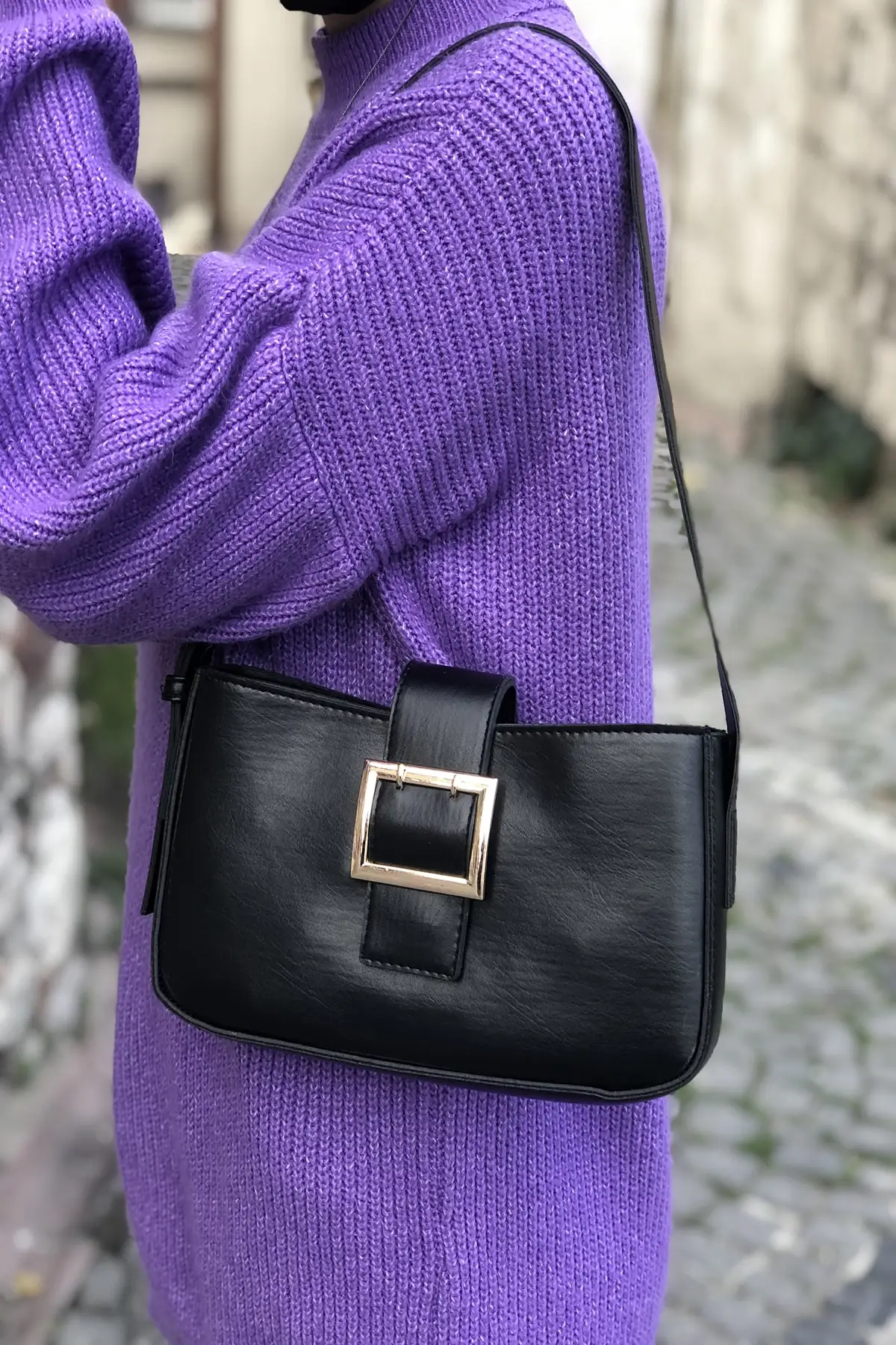 

Сумка женская черная с магнитной застежкой, Модный тоут на плечо для покупок, сумочка-багет