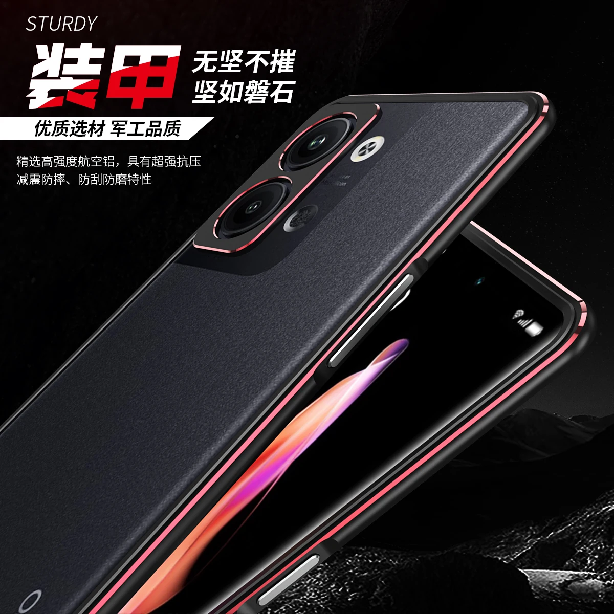 Hot! Aluminum Metal Bumper Case For OPPO Reno 9 Pro Plus + Reno9 Slim Border Cover CASE Lens Carmera+Frame Protector
