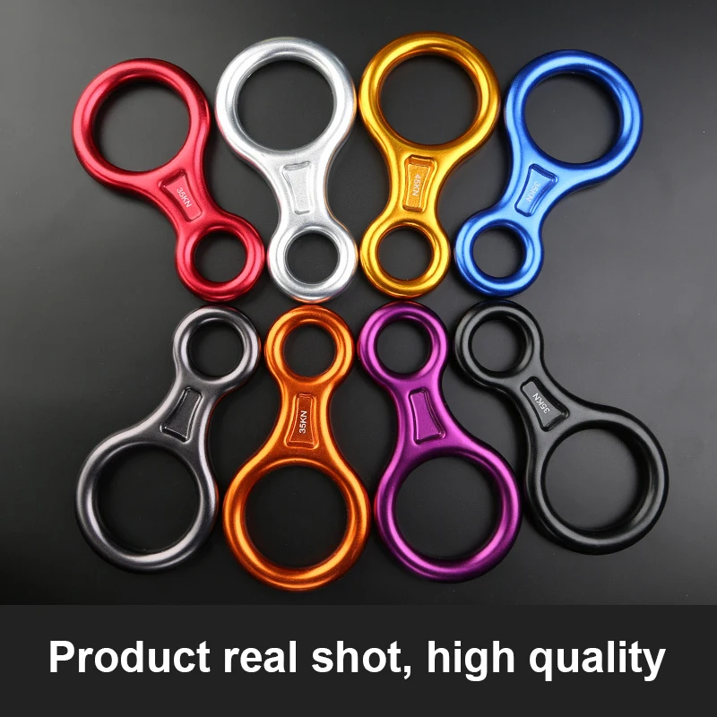 

1PC Carabiner Outdoor Speed Drop 8-ring Descent Device High Altitude Descent Device Protector Safety Climbing Equipment Tools