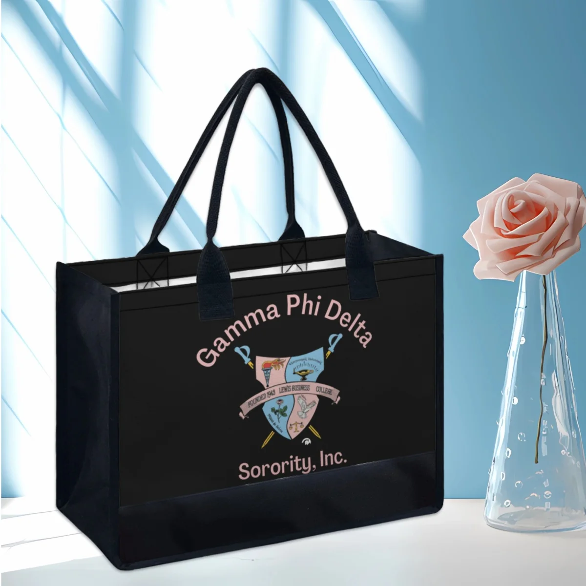 

Shoulder Bags for Women Gamma Phi Delta Print Large Capacity Girls Totes Sac Casual Vintage Lady Party Beach Handbags Bolsa Gift