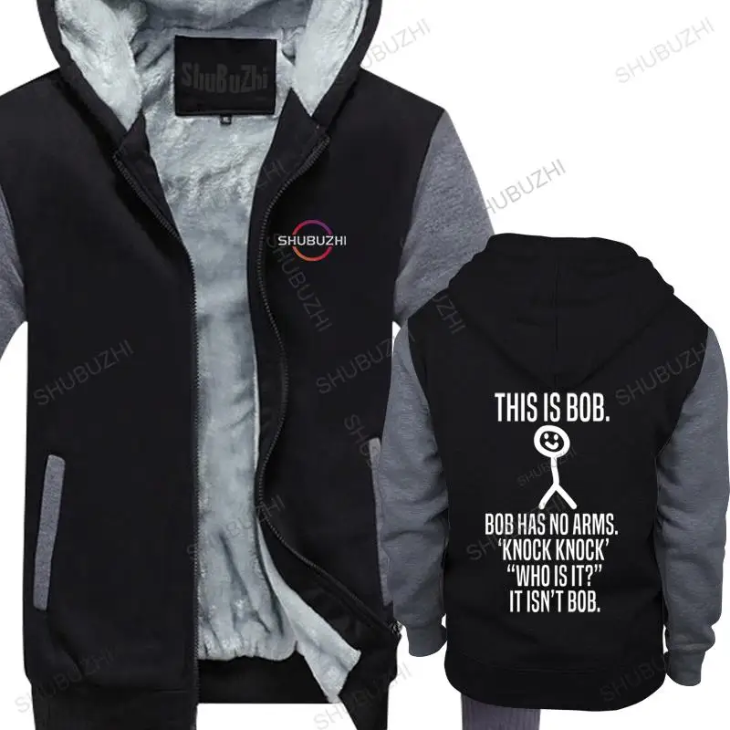 

new sweatshirt men high quality fall winter hoodie This Is Bob, Bob Has No Arms Funny homme brand cotton thick jacket hoody