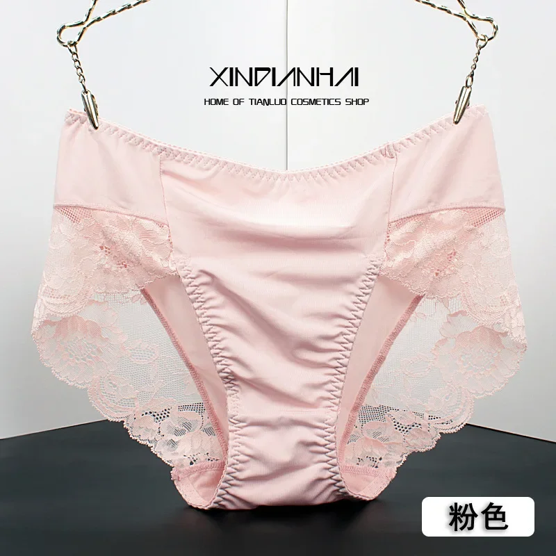 Кружевные женские трусики со средней талией