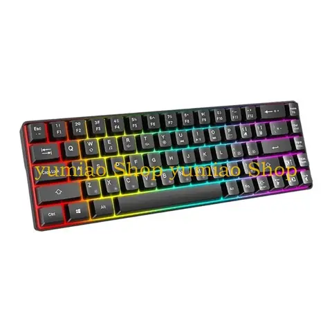AREOFRGB 587B механическая игровая клавиатура 68 клавиш проводная