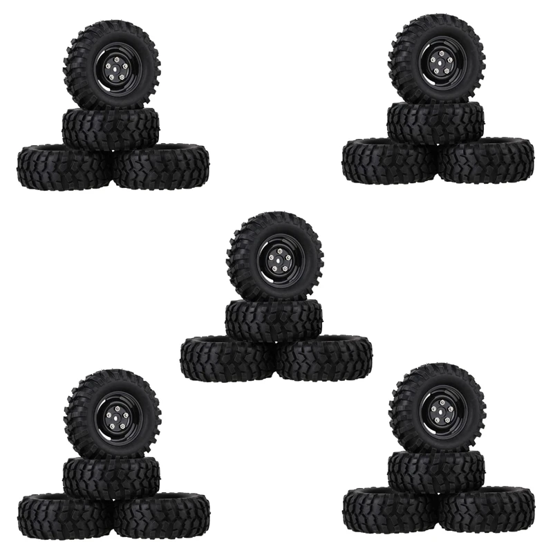 

20Pcs 96Mm 1.9 Inch 12Mm Hex Wheel Rim And Tyres Tires For 1/10 RC Crawler Car HSP Redcat Traxxas TRX4 AXIAL SCX10 RC4WD