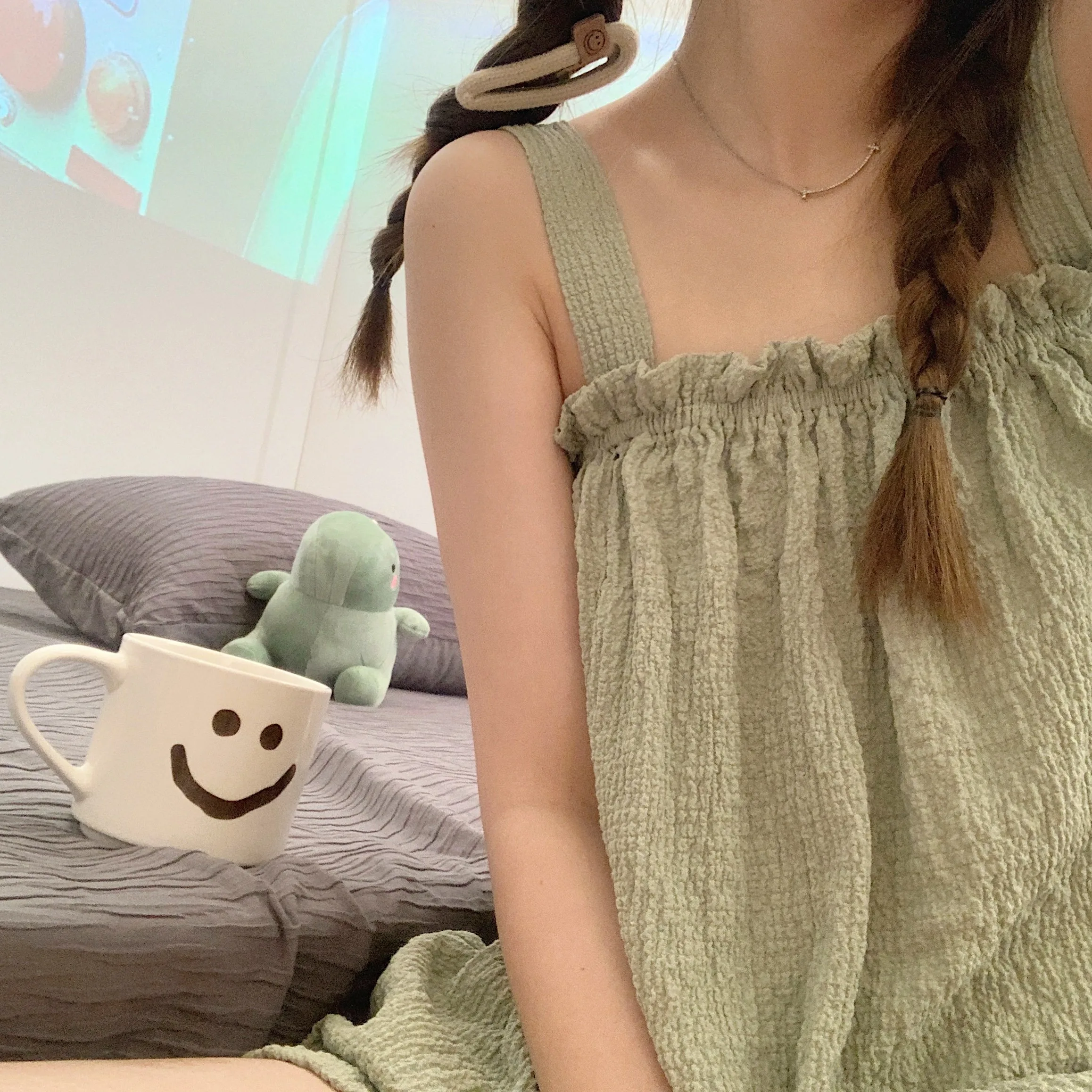 CAIYIER Women Summer Pajamas Lovely Strap Tops Shorts Sweet Girl Casual Sleepwear Sexy Sweet Comfortable Girl Nightwear Hot New