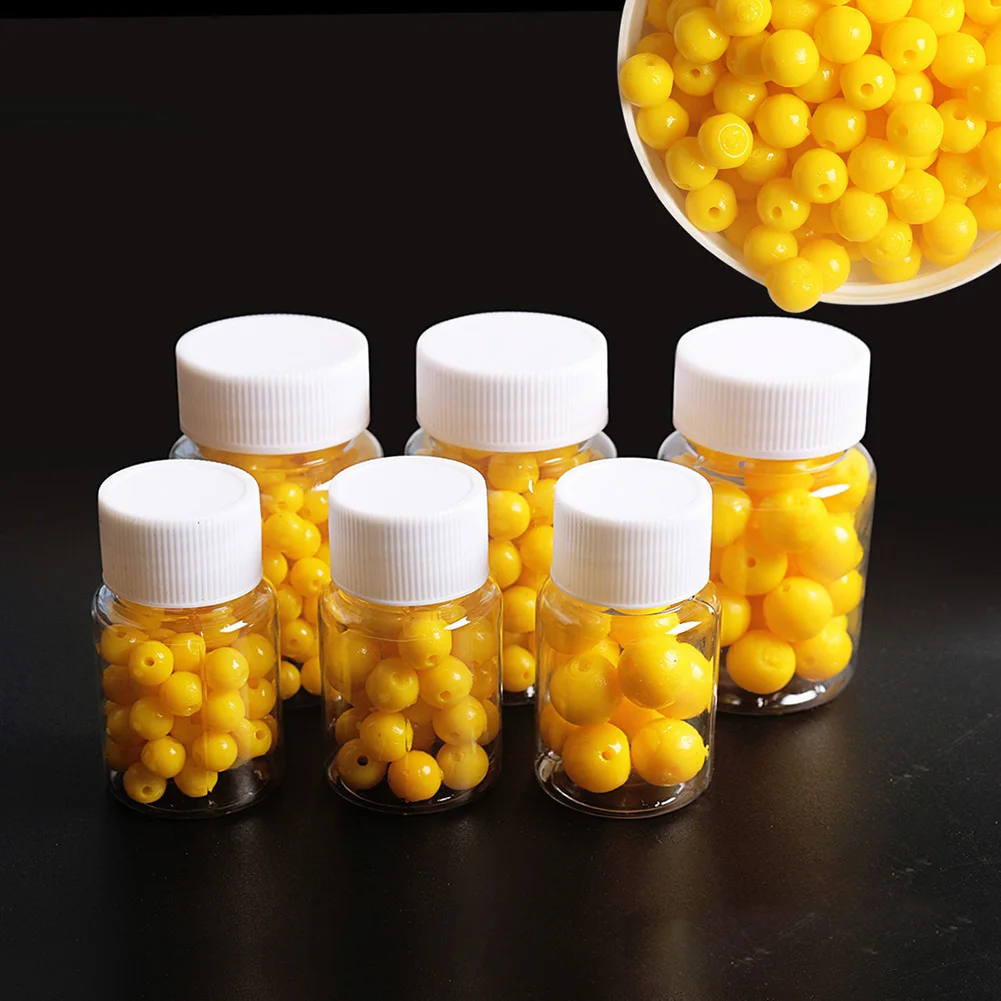 

1 Bottle 8-14mm Floating Ball Bait Corn Flavor Fishing Float Beads Silicone Soft Baits Silica Gel Fishing Lure Iscas Vial/ Large