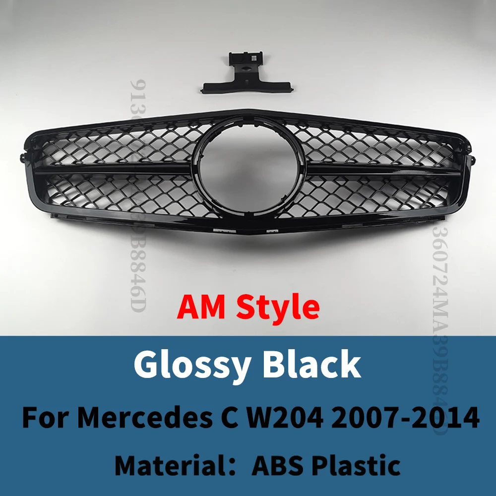 

Facelift Sport Передняя решетка капота Гоночный бампер Grill Sport для Mercedes Benz C class W204 C43 2007-2014 AMG Style Refit Upgrade