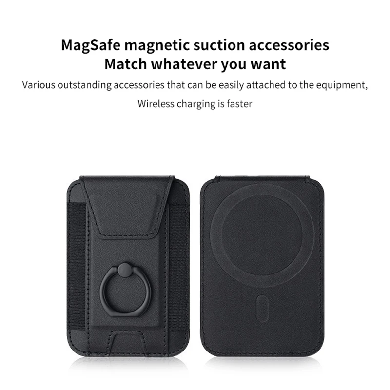 Магнитный кожаный кошелек Magsafe для IPhone 15 14 13 12 11 Pro Max S24 S23 S22