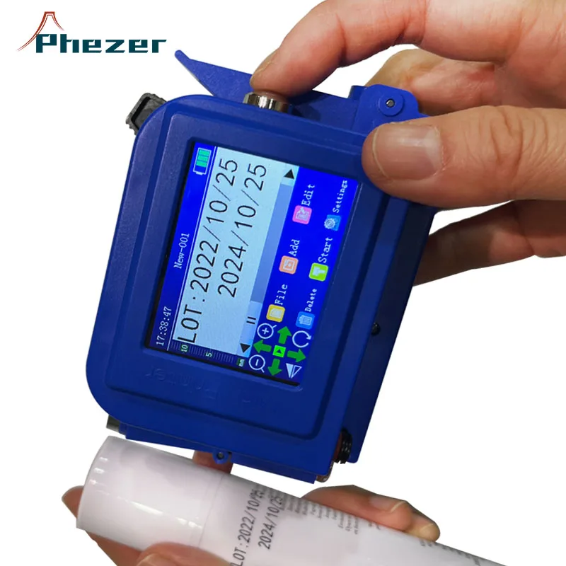 Фото Промышленный мини-принтер Phezer PC-11 TIJ для нанесения логотипов, даты производства и срока годности на ручках №1
