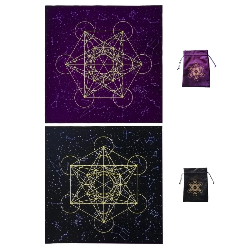 

Board Game Table Pad Astrolabe Divination Pendulum Divination Tablecloth Props Board Game Square Thick Velvet Card Mat