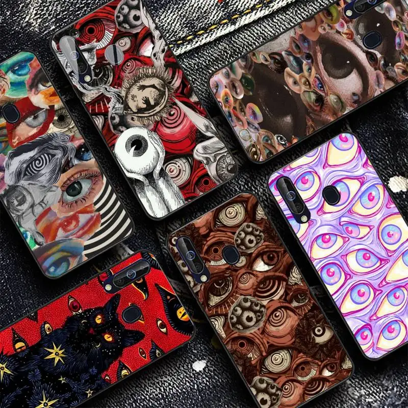 

Scary Face Eyes Phone Case for Samsung A51 01 50 71 21S 70 10 31 40 30 20E 11 A7 2018