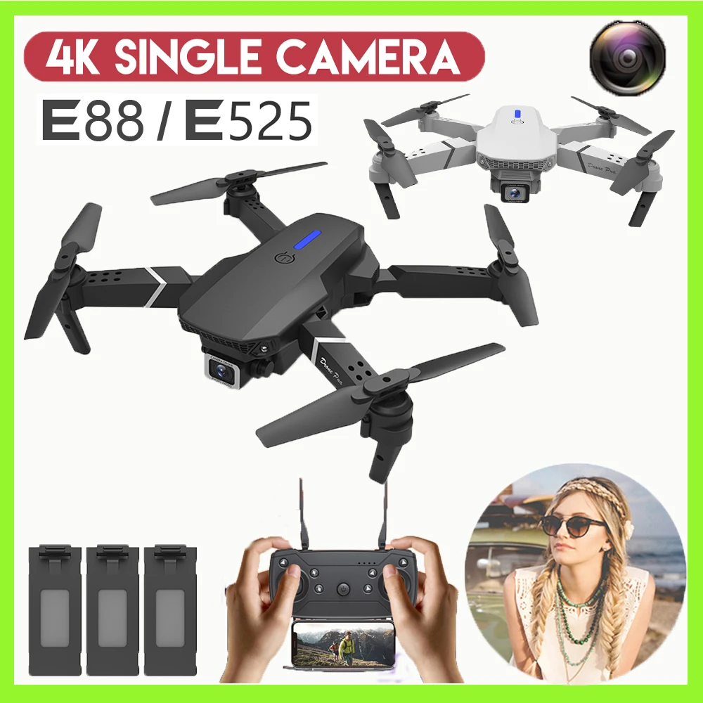 

LSRC-E525/E88 RC Drone Helicopter with Single / Dual Camera Battery WiFi FPV Altitude Hold Headless Mode 2.4GHz Quadcopter
