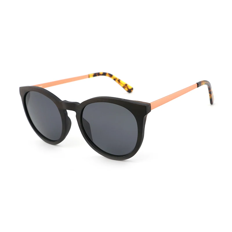 

Дропшиппинг, оригинальный логотип, поляризованные женские черные очки в деревянной оправе