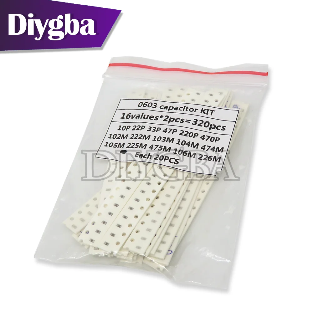 320 шт. 720 2500 набор конденсаторов SMD 0603 0805 diygba 16/1206 значений 1 пФ 36/50 4 7 ПФ нФ мкФ Ф |