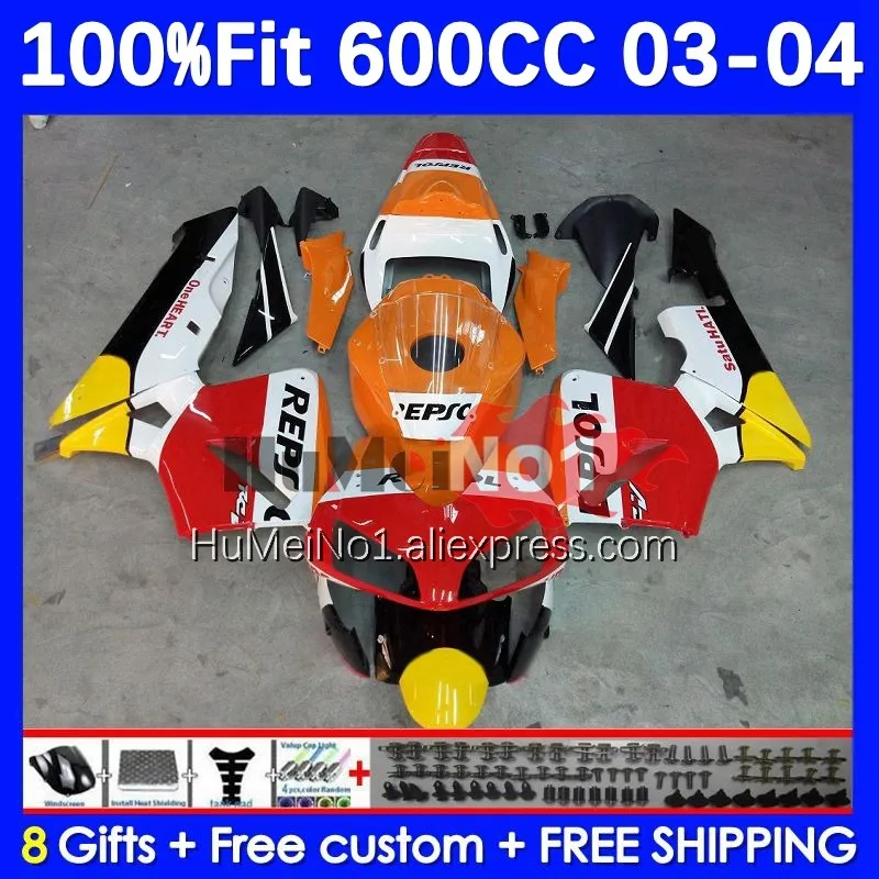 

Injection For HONDA CBR600RR CBR 600RR 600F5 600CC 47No.8 CBR600F5 CBR 600 CC CBR600 RR 2003 2004 F5 03 04 Fairing red respol