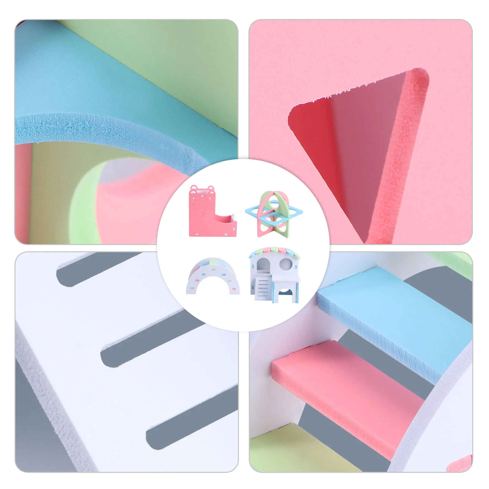 

Rainbow Hamster Hamster House Hideout Hut Play Chews for Small Animals Exercise 1 Set