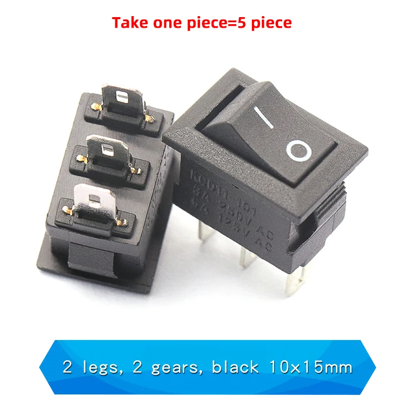 

5 шт. клавишный переключатель KCD11 в форме лодки 2-pin, 3-pin и 2-gear