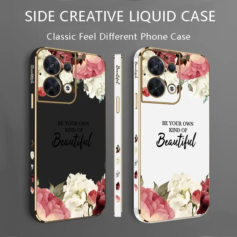 Роскошный чехол с тихими цветами для OPPO Reno 8Pro 8 7 7Lite 8T 10Pro 6ProPlus 9 10 9Pro 9ProPlus 6Z 7Z 6 6Lite 5