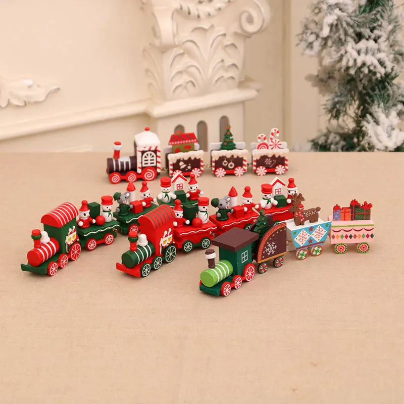 

Christmas Decorations Wooden Train Window Decoration Ornaments Christmas Gifts