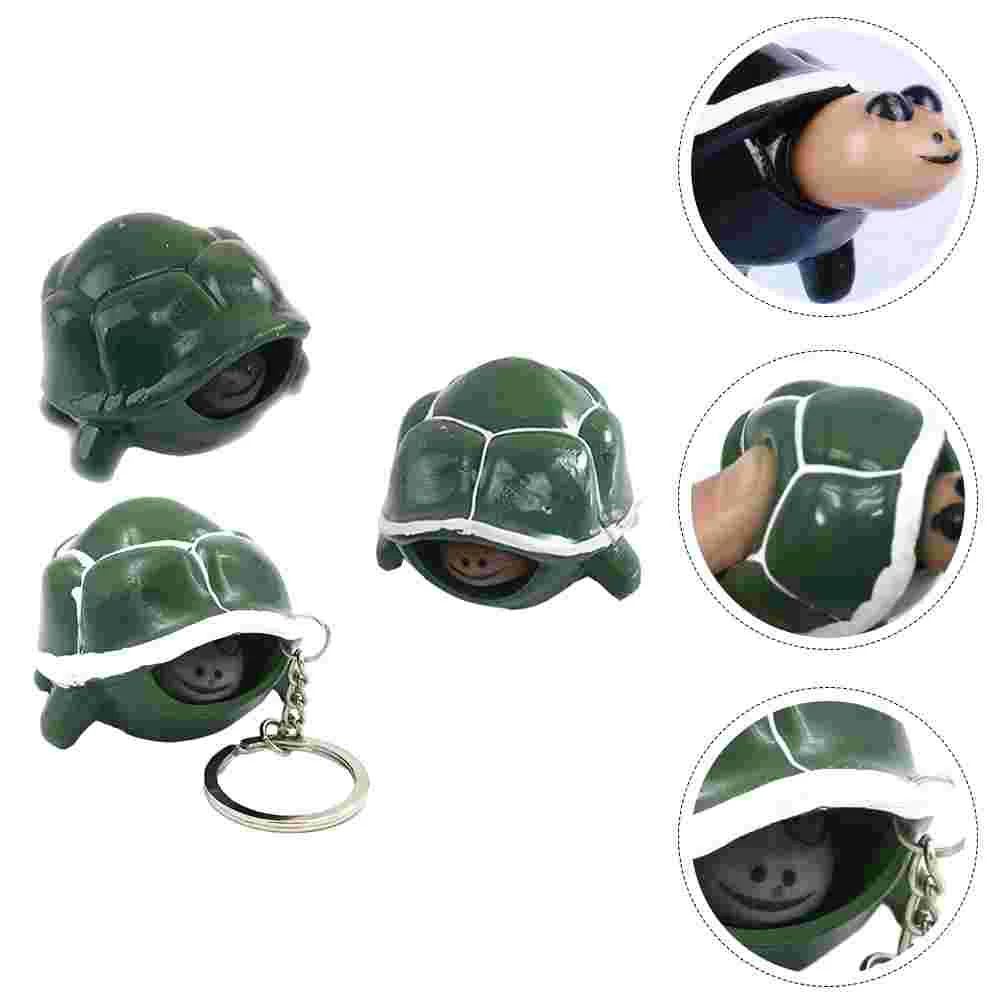 

Turtle Toy Tortoise Keychain Figurines Sea Sculpture Tiny Decor Ornament Plaything Sensory Anti Acult Set Animal Head Figure