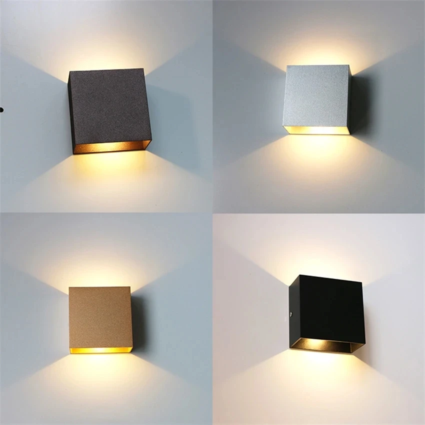 

6W 12W Up and Down Wall Lamps white black LED Aluminium Wall Light LED Wall Lamp For Bedroom Living Room Corridor Aside Lighting