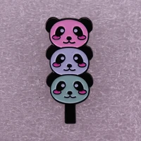 cute three pandas jewelry gift pin wrap garment lapefashionable creative cartoon brooch lovely enamel badge clothing accessories
