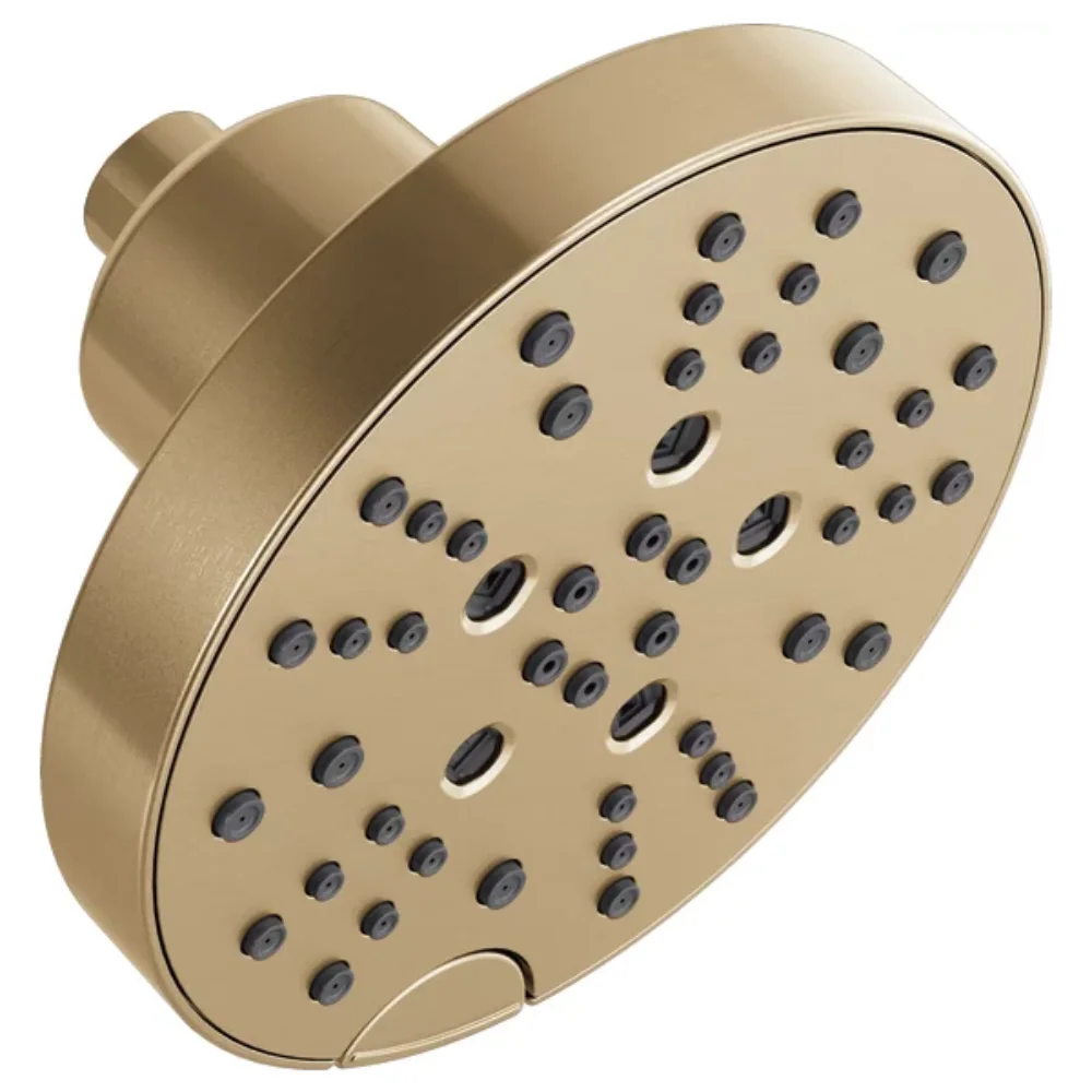 

,Delta Universal Showering Components 5-Setting Contemporary Raincan Shower Head In Champagne Bronze
