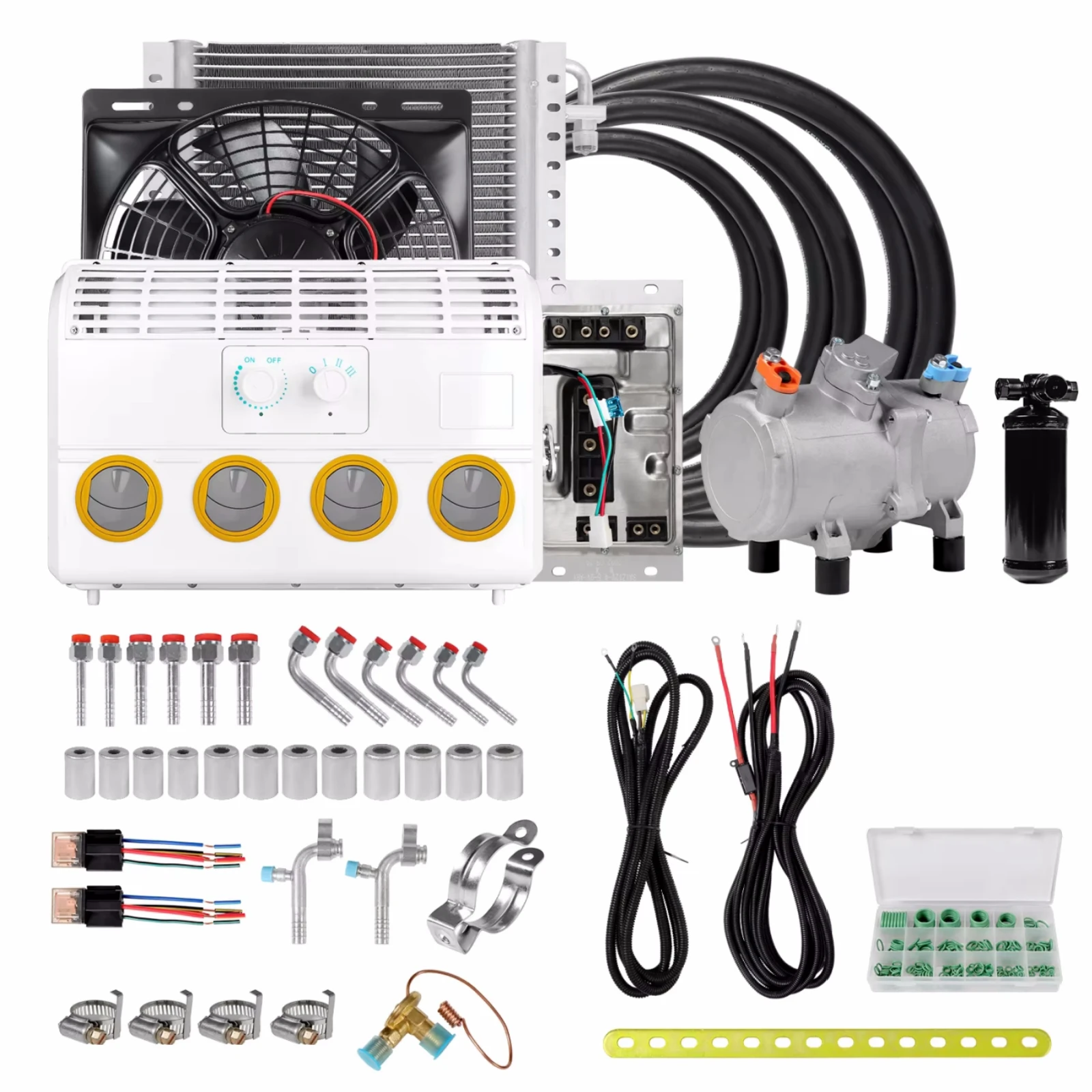 RV65F 12 В/24 В автомобильный настенный испаритель электрический блок кондиционера